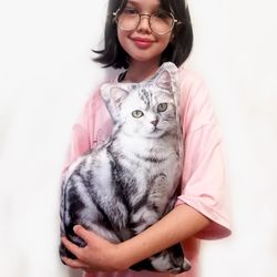 pillow toy with a cat. stuffed animal baby toy kids gift play room