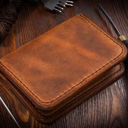 handmade leather wallet - card case no. 1