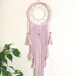 Macrame wall hanging, Boho macrame wall decor, dreamcatcher with ninepointed star, home decoration