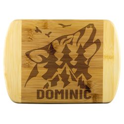 Wolf Personalized Custom Engraved Anniversary Kitchen Decor Housewarming Wedding Gift Bamboo Sign Display Cutting Board