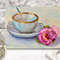 rose and tea cup still life