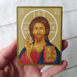 Jesus Christ | Christ Pantocrator | Icon icon of Christ | Icon hand painted | Orthodox Icon | Miniature icon | Holy