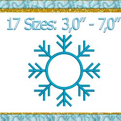 Frame for Monogram with Snowflakes