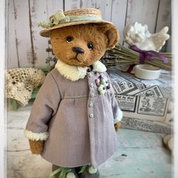 Collectible teddy bear/teddy bear handmade/teddy bear girl/limited edition/handmade plush toy/handmade gift