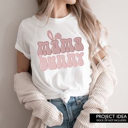 Retro Easter Mama Bunny Sublimation PNG Design