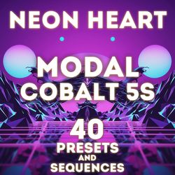 modal cobalt 5s - "neon heart" 40 presets and sequences
