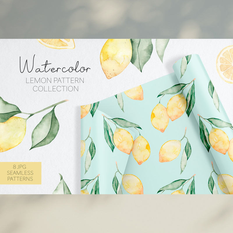 Watercolor Lemon Seamless Pattern5.jpg
