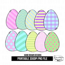 Patterned Easter Eggs Sublimation PNG Designs Bundle