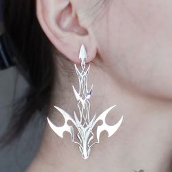 Earrings Dragon Sterling Silver | Jewelry Art | Sterling Silver Dragon | flying dragon