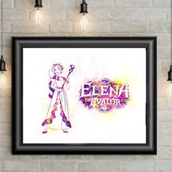 Elena of Avalor Disney Art Print Digital Files nursery room watercolor
