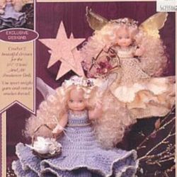 PDF Copy of the Pattern for knitting angel dresses for Ariel doll size 5 3\ 4 inches