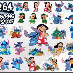lilo and stitch bundle svg, lilo and stitch svg, cartoon svg png dxf eps file