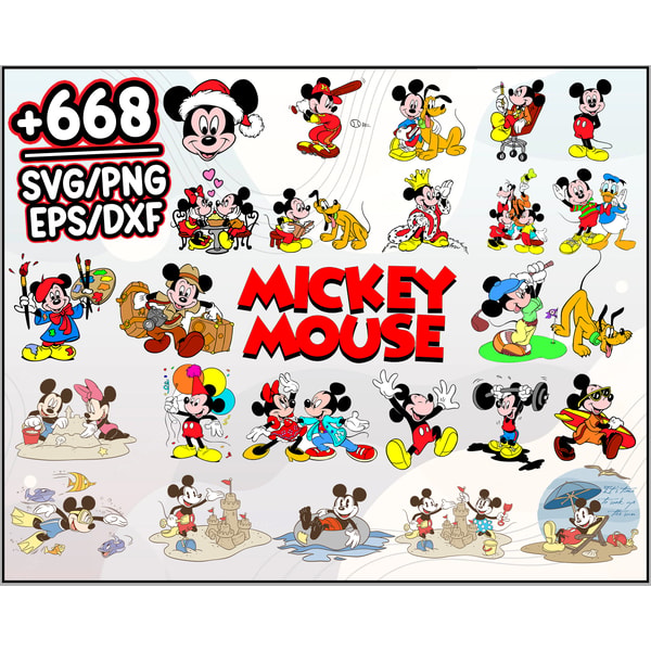 Mickey Spring Svg Mickey Mouse Bundle SVG, Mickey SVG, Cartoon SVG PNG DXF EPS | Inspire ...