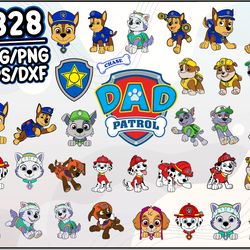 paw patrol bundle svg, paw patro svg, cartoon svg png dxf eps file