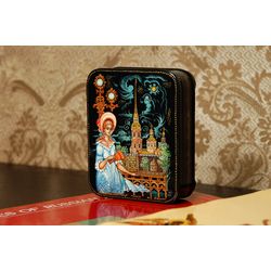 St. Petersburg beauty lacquer box hand painted Russian art