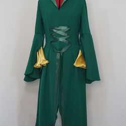 IN STOCK - Arwen Chase cosplay green dress - bust 91cm, waist 81cm