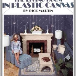 Digital - Vintage Plastic Canvas Pattern Living Room - Plastic Canvas for Dolls - PDF