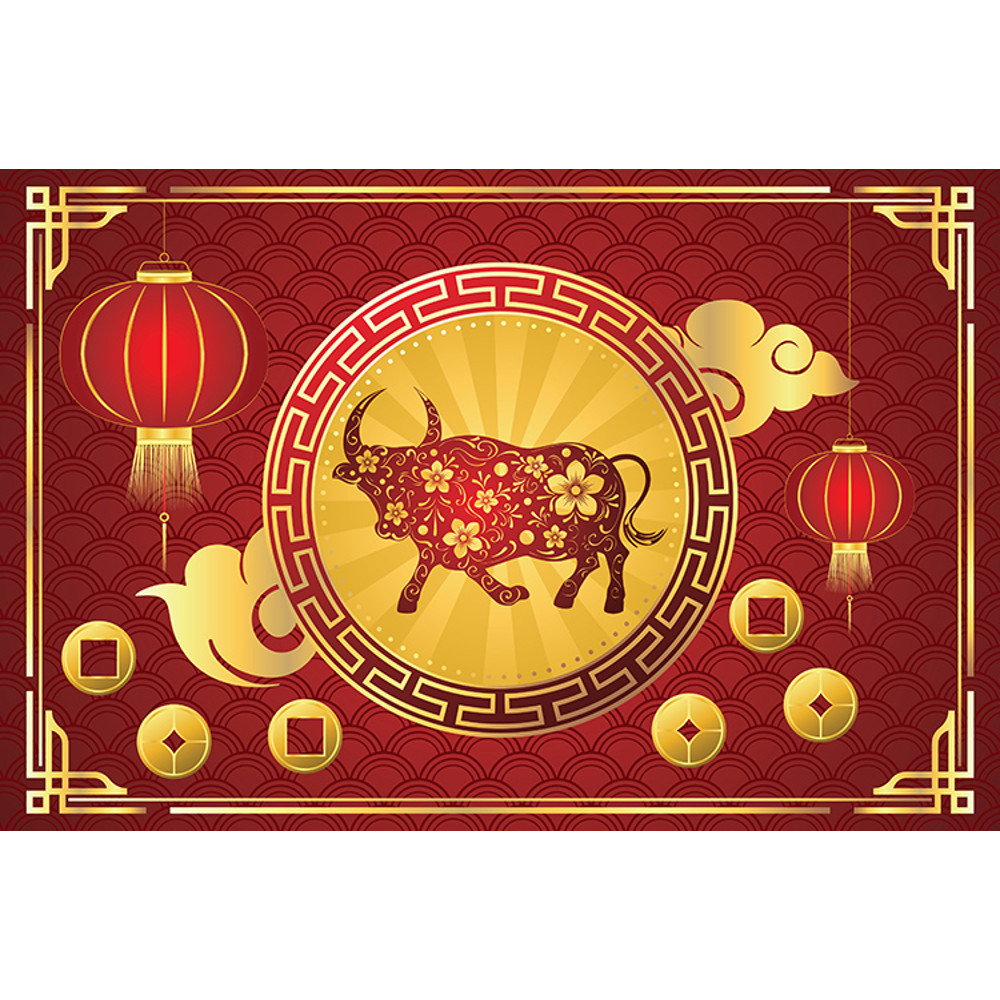 Card with bull and flowers6.jpg