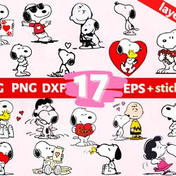 Digital Download, Snoopy Valentine's Day svg, Snoopy svg, Snoopy png, Snoopy clipart, Snoopy cricut, Peanuts svg