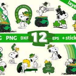 St. Patrick's Day SVG, St. Patrick's Day Snoopy svg, Snoopy svg, Snoopy png, Snoopy clipart, Snoopy cricut, Peanuts svg