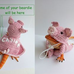 Pig costume for bearded dragon