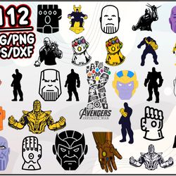 Thanos Bundle SVG, Thanos SVG, Cartoon SVG PNG DXF EPS File