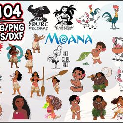 Moana Bundle SVG, Moana SVG, Cartoon SVG PNG DXF EPS File