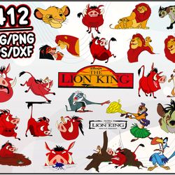 lion king bundle svg, lion king svg, cartoon svg png dxf eps file