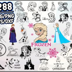 frozen bundle svg, frozen svg, cartoon svg png dxf eps file