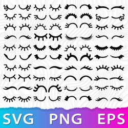 Eyelash Bundle SVG, Lashes PNG, Bundle Of Lashes