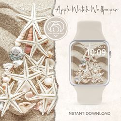 Apple Watch Wallpaper | Christmas Tree Made from Shells and Starfish Apple Watch Face |  Smart Watch Background