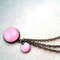 Pink collar brooch, Pink collar brooches with chain, minimalist brooch, geometric collar pins, monochrome pink brooch, boho-1.jpg