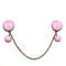 Pink sequin collar brooch pins, Pink collar brooches with chain, minimalist brooch, geometric collar pins, monochrome pink brooch, boho-1.jpg