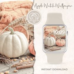 Apple Watch Wallpaper | Thanksgiving Pumpkins Fall Apple Watch Face |  Smart Watch Background