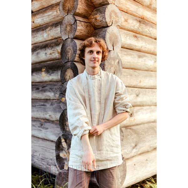 Traditional Russian shirt kosovorotka Slavic shirt men Inspire