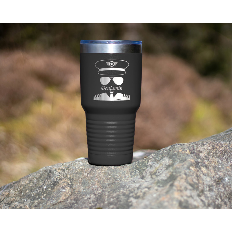 Personalized airline pilot tumbler Pilot gifts.jpg