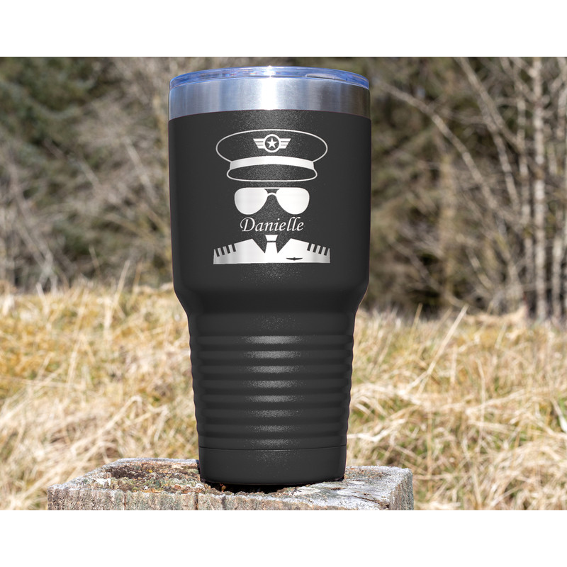 Personalized airline pilot tumbler Pilot tumbler Aviation gifts.jpg