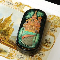 St Petersburg lacquer box Spilled Blood Cathedral decorative art