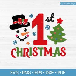 First Christmas SVG Cut File - Baby's 1st Christmas Design