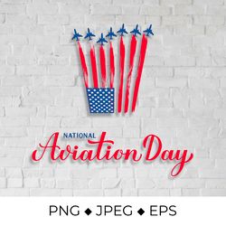 National Aviation Day sublimation design