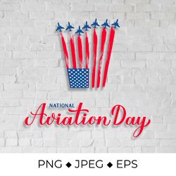 national aviation day sublimation design