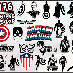 captain america bundle svg, captain america svg, cartoon svg png dxf eps file