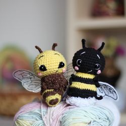 2 in 1 Crochet pattern Bee, Amigurumi bumblebee pattern, PDF Digital Download, easy and cute pattern, Cute gift for kit