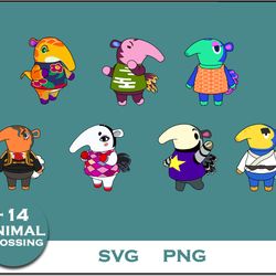 anteater animal crossing bundle svg, anteater svg, cartoon svg digital file