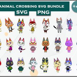 cat bundle svg, cat svg, animal crossing svg, cartoon svg digital file