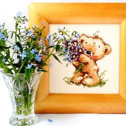 positive picture baby bear, best friend birthday gift, granddaughter gift, baby room decor, godchild gift, baby shower