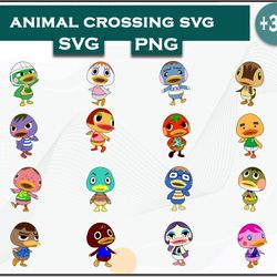 duck bundle svg, duck svg,  animal crossing svg, cartoon svg digital file