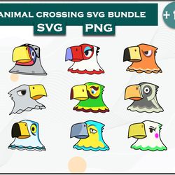 Eagle Bundle SVG, Eagle SVG, Animal Crossing SVG, Cartoon SVG Digital File