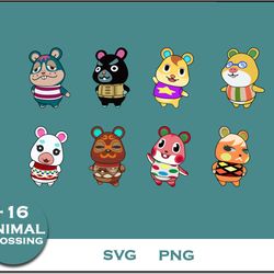 hamster bundle svg, hamster svg, animal crossing svg, cartoon svg digital file