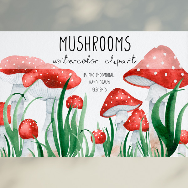 Watercolor Mushrooms Clipart5.jpg